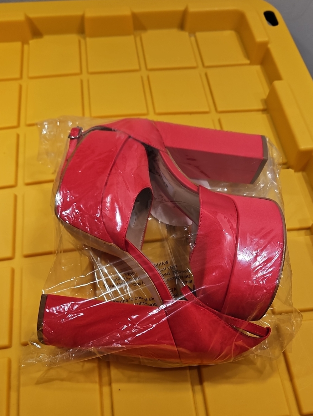 Steve Mafden Agata Bright Neon Pink Block Chunky Heel Platform Sandals - Women